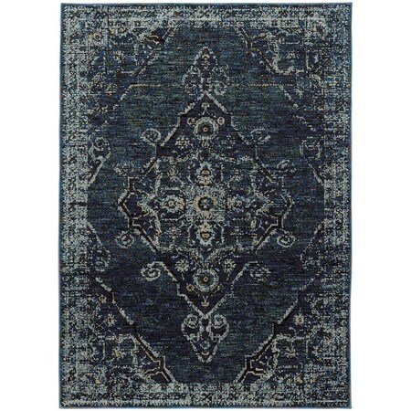 Oriental Weavers Andorra 7135F 9x12 Rectangle - Blue/ Blue-Nylon/PolyP A7135F260370ST